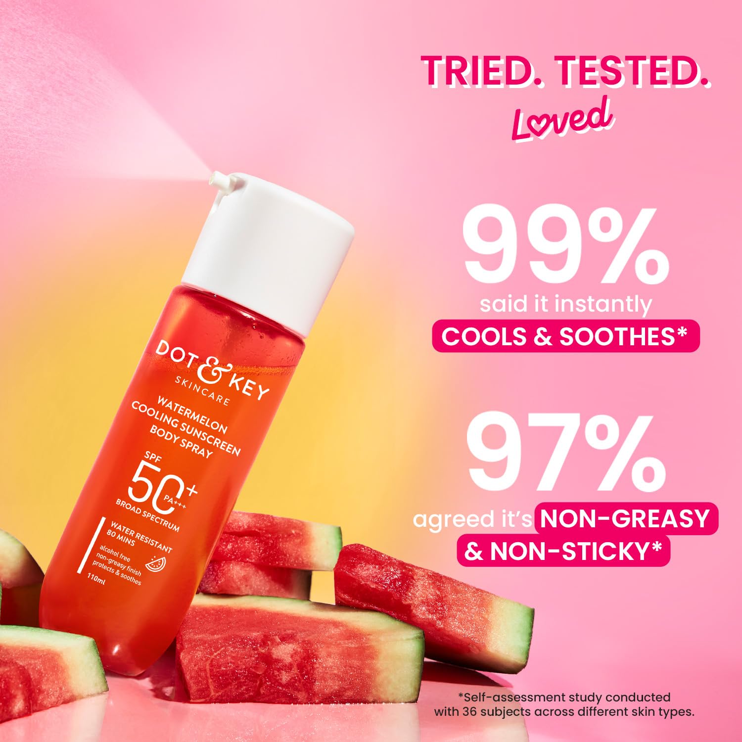 Dot & Key Watermelon Cooling Sunscreen Body Spray SPF 40 Pa+++