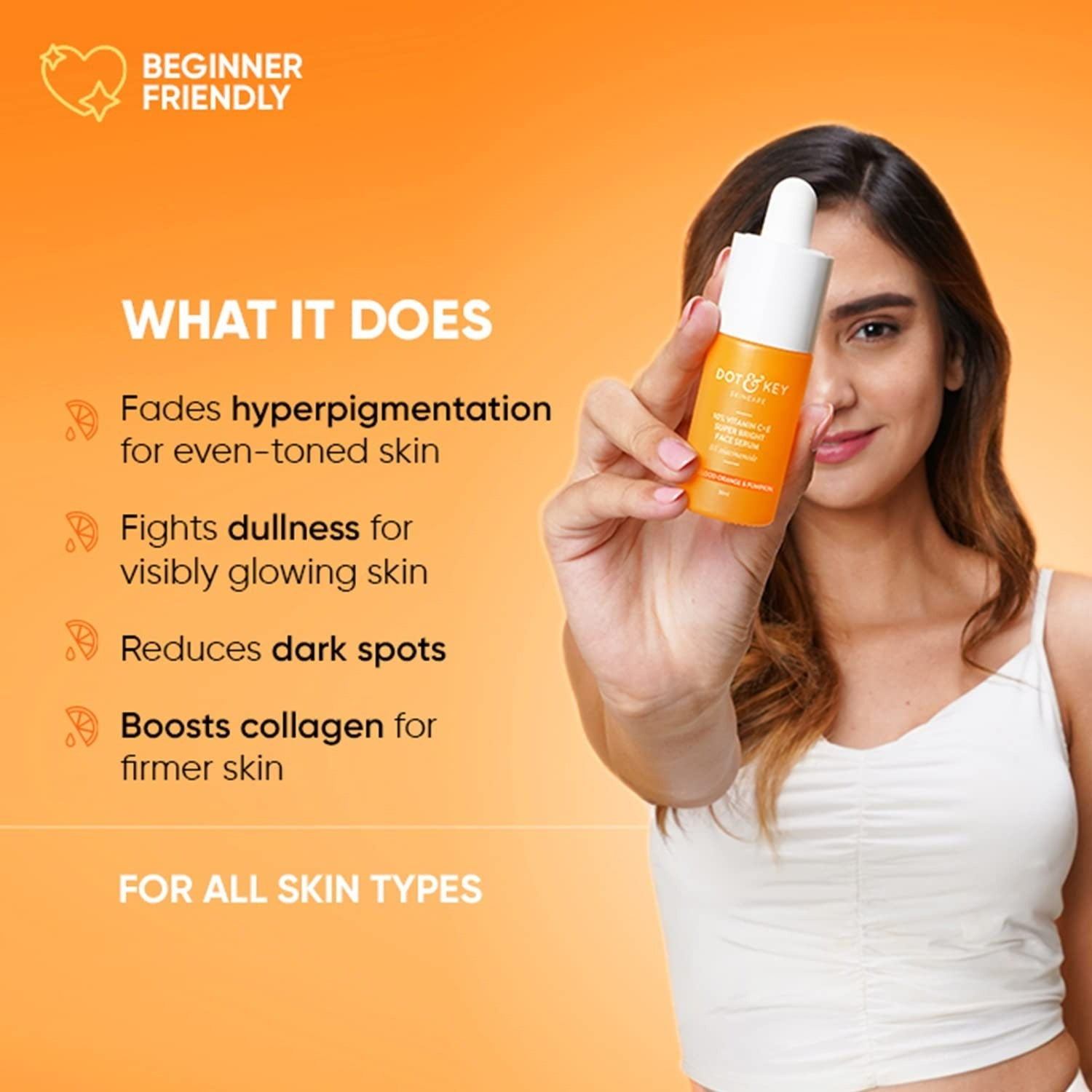 Dot & Key 10% Vitamin C+E Super Bright Face Serum With 5% Niacinamide, Glows Skin