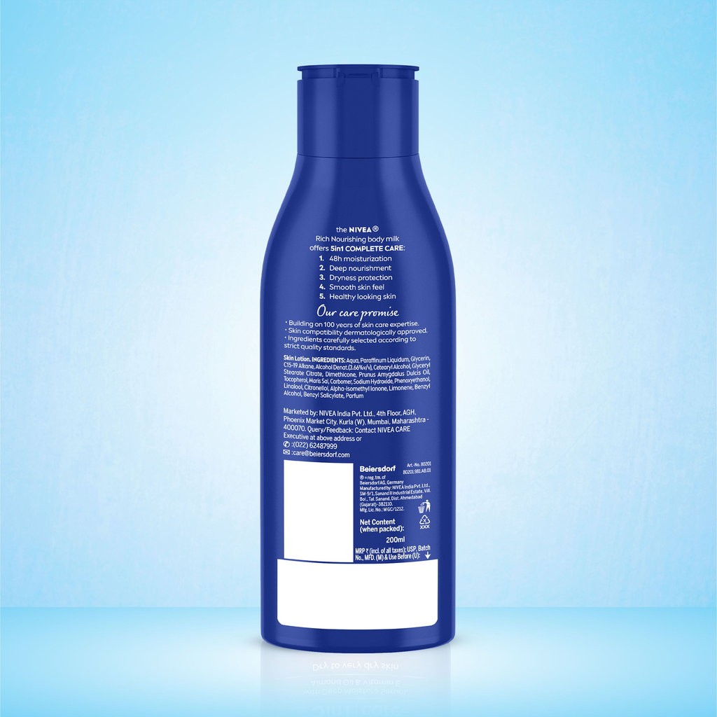 Nivea Nourishing Lotion Body Milk with Deep Moisture Serum for Very Dry Skin