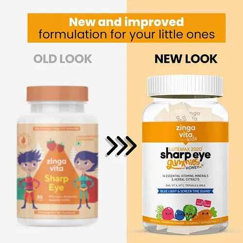 Zingavita Sharp Eye Gummies for Kids (Strawberry Mix Flavor)
