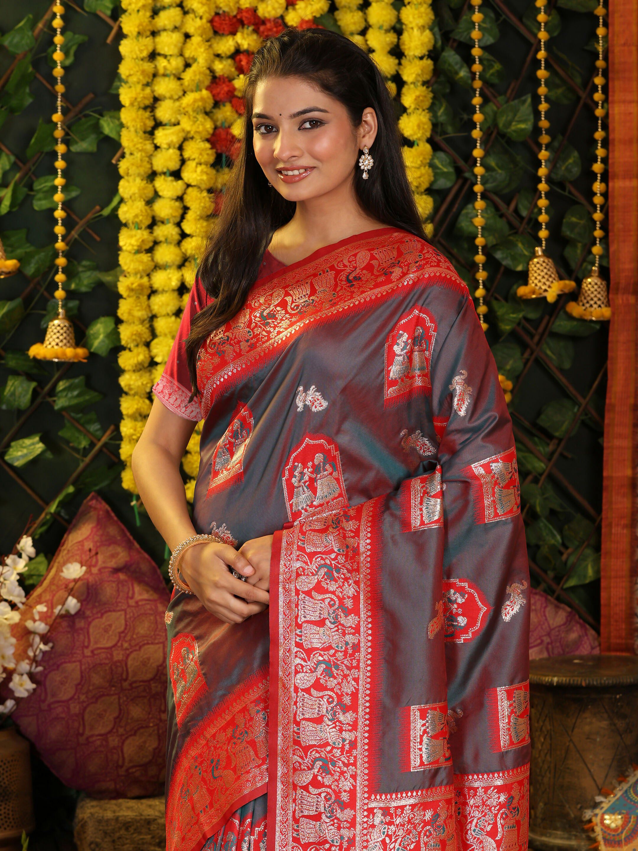 Shree Shyam Fashion Silk Grey Saree