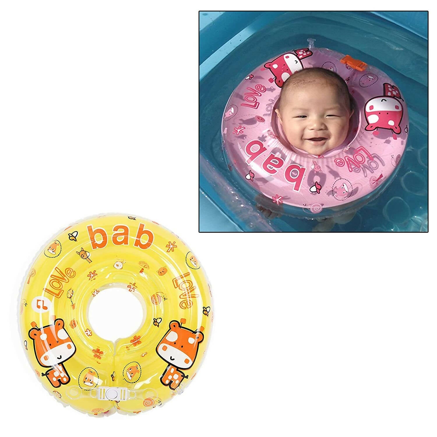 Safe-O-Kid Inflatable Swimming Floating Tube for kids- Yellow