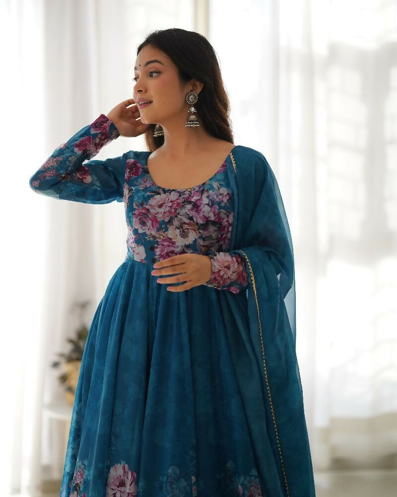 Joban Fashion Rama Kurta Set Organza Sequin Embroidery Work