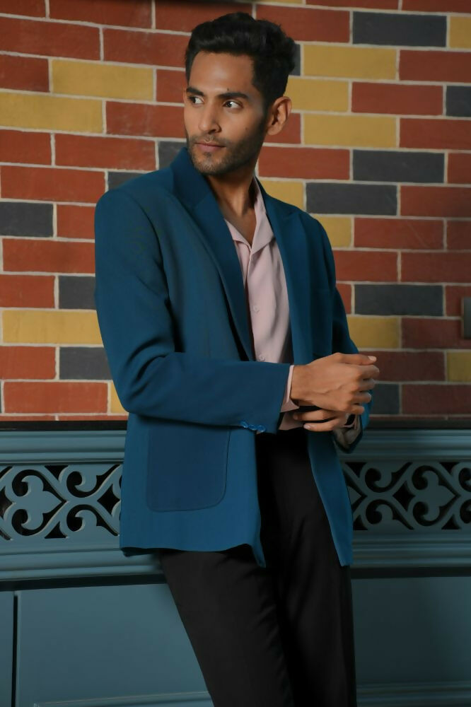 Teal Blue Smart-Casual Co-Ord Set by Hilo Design