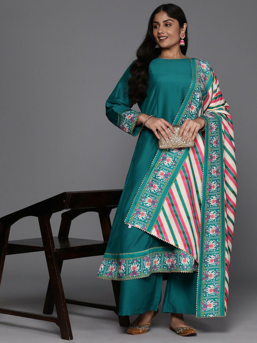 Ahalyaa Women's Traditional wear Kurta Set - Sea Green