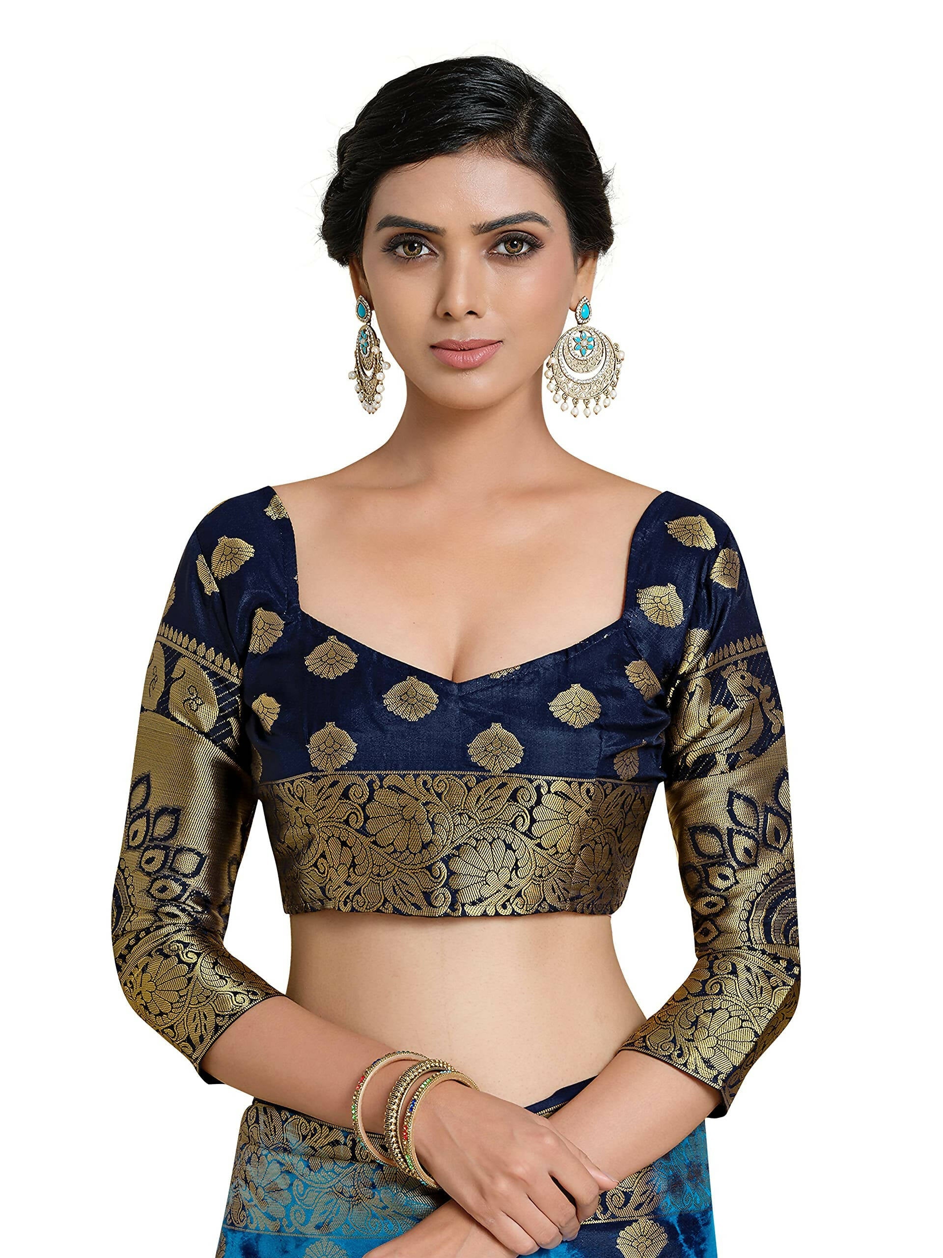 Mimosa Women's Banarasi Art Silk Multicolor Saree