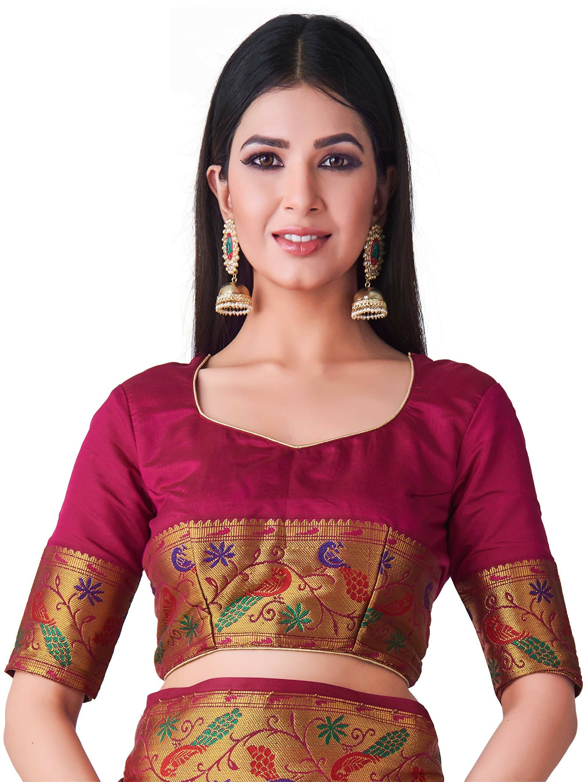 Mimosa Women's Paithani Art Silk Mustard Yellow Saree
