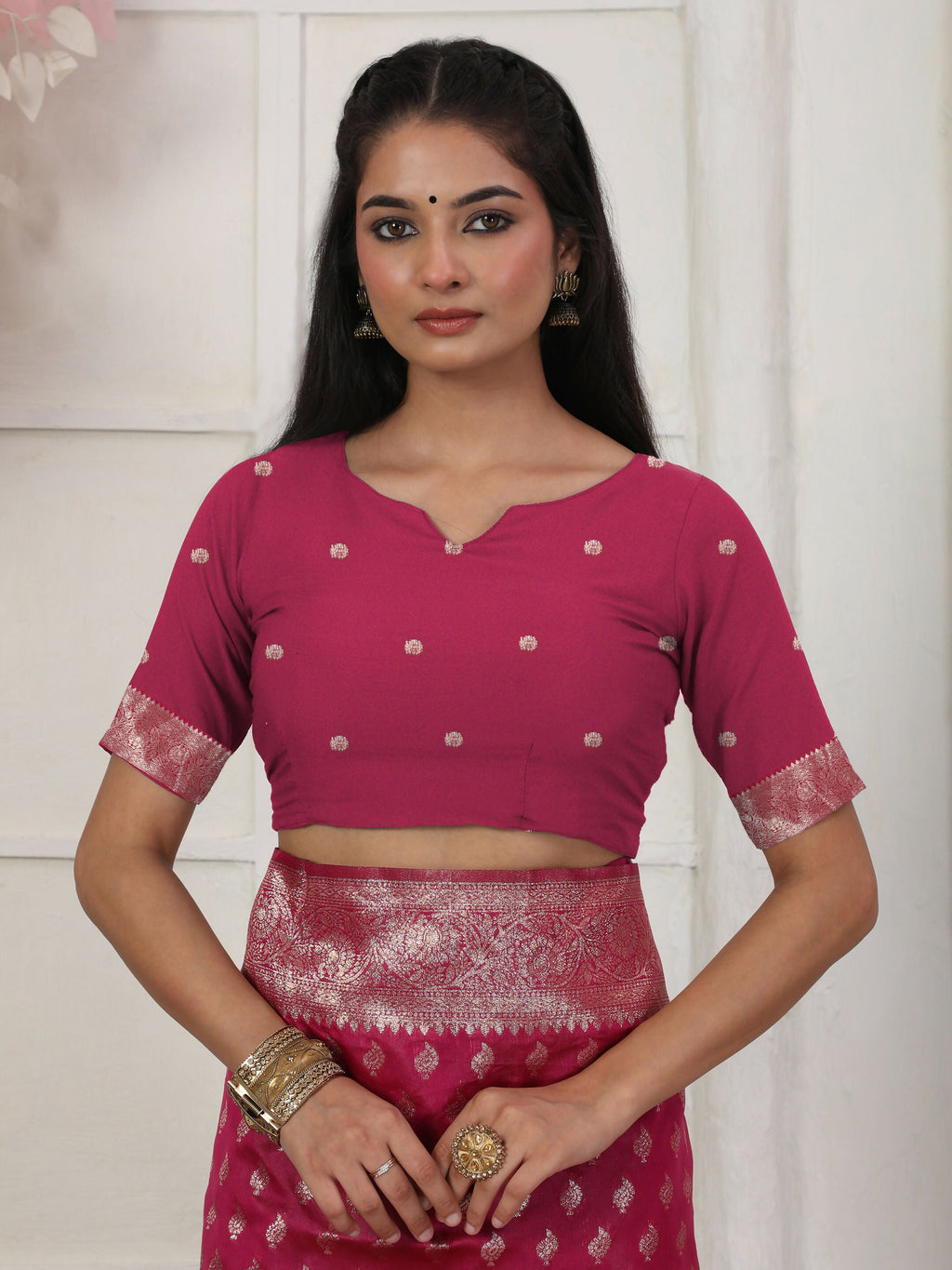 Shree Shyam Fashion Lichi Silk Wine Saree