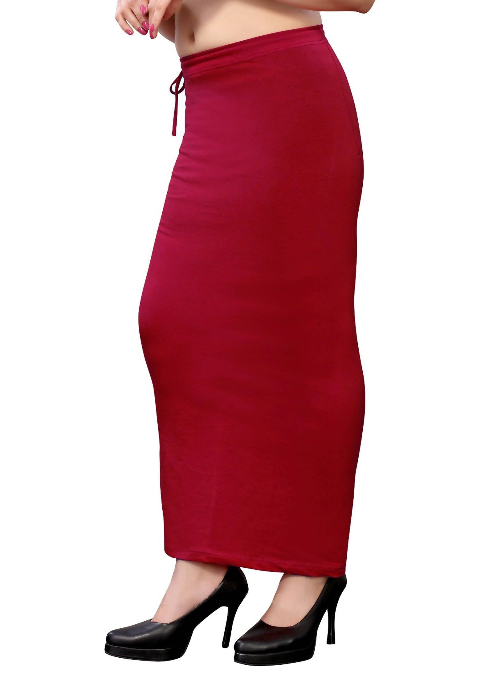 Vamika Maroon Cotton Lycra Petticoat