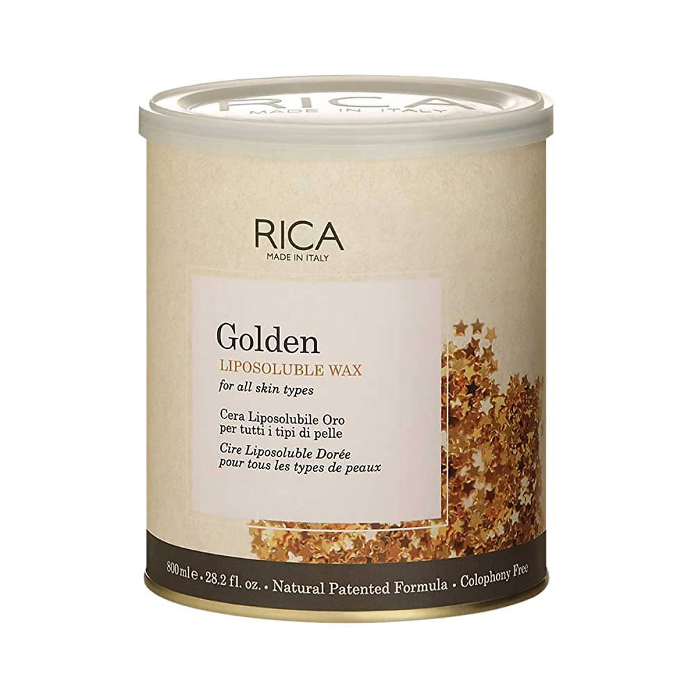 Rica Golden Liposoluble Hair Removal Wax For All Skin Types, With Natural Ingredients