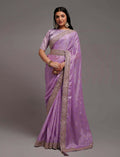 PR Fashion Onion Chinon Embroidery Lace Saree