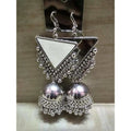 MS Fashion India Latest Fashion Silver Oxidized Mirror Design Jhumka Party wear Earrings