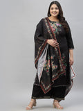 Sztori Floral Printed Regular Kurta With Palazzos & Dupatta