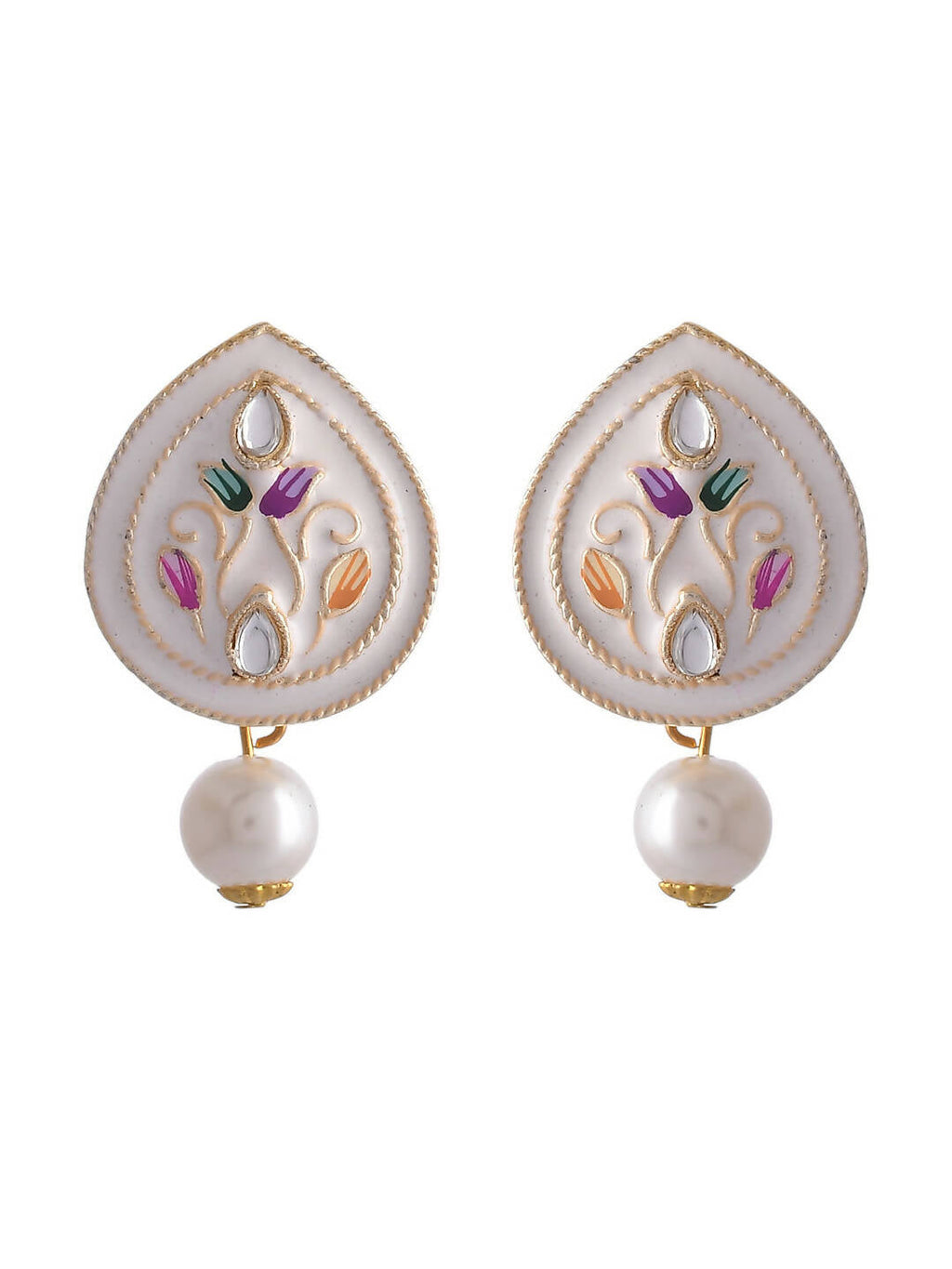 VOJ Women White Color stainless steel Jewellery Set