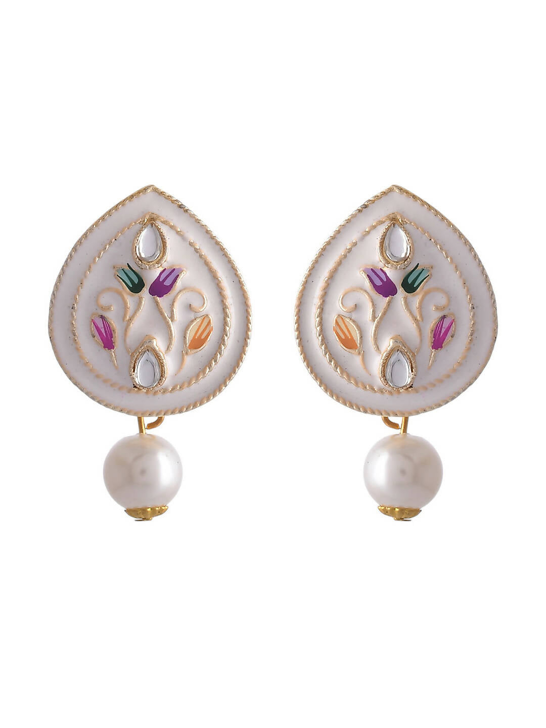 VOJ Women White Color stainless steel Jewellery Set