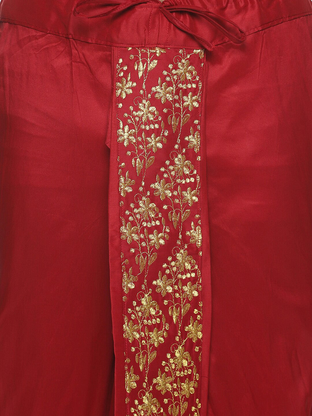 Sethukrishna Men Maroon Embroidered Dhoti Pant