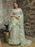 Tikhi Imli Embellished Sequinned Ruffled Ready to Wear Satin Saree
