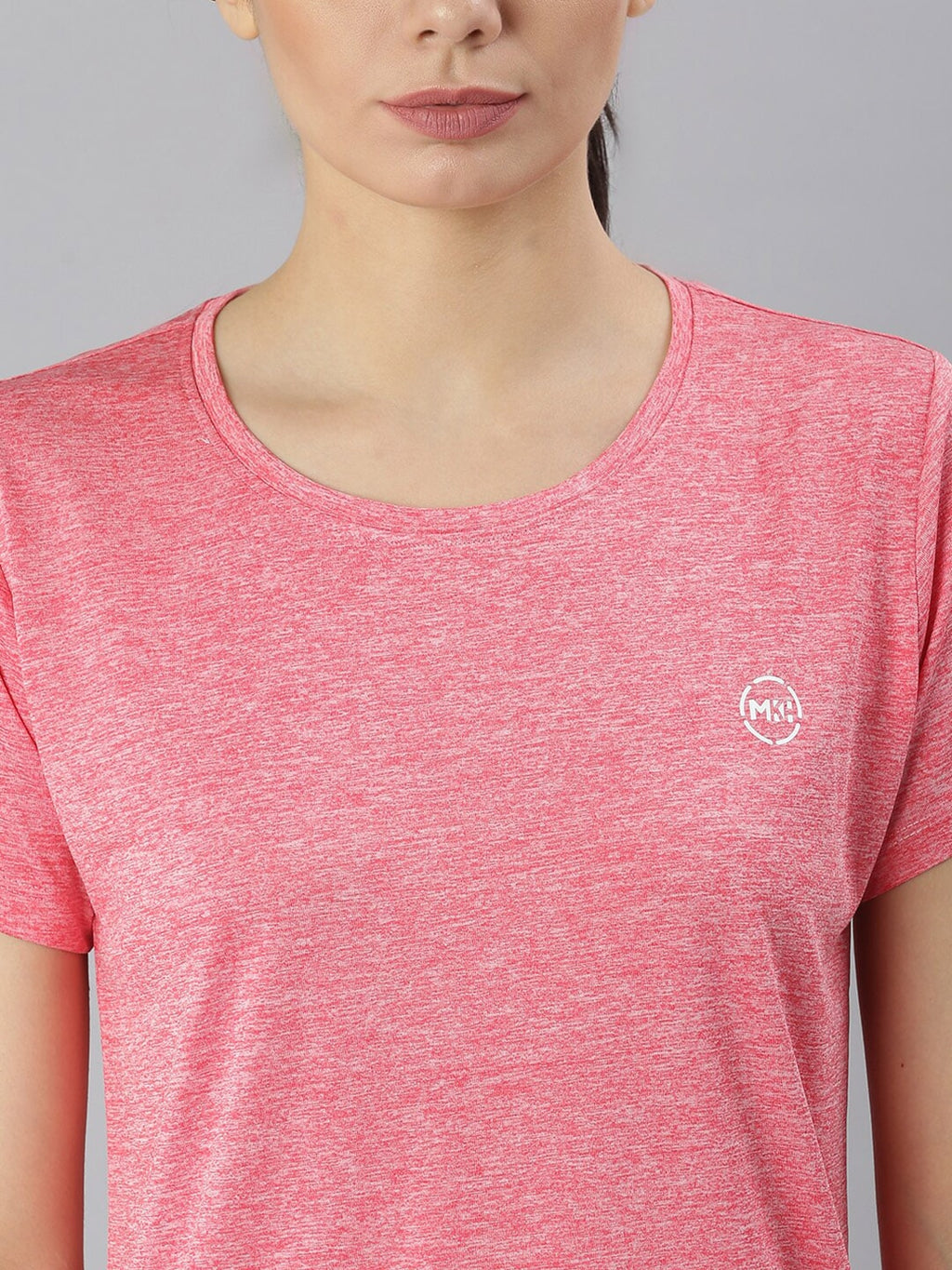 MKH Women Coral Dri-FIT Sports T-shirt