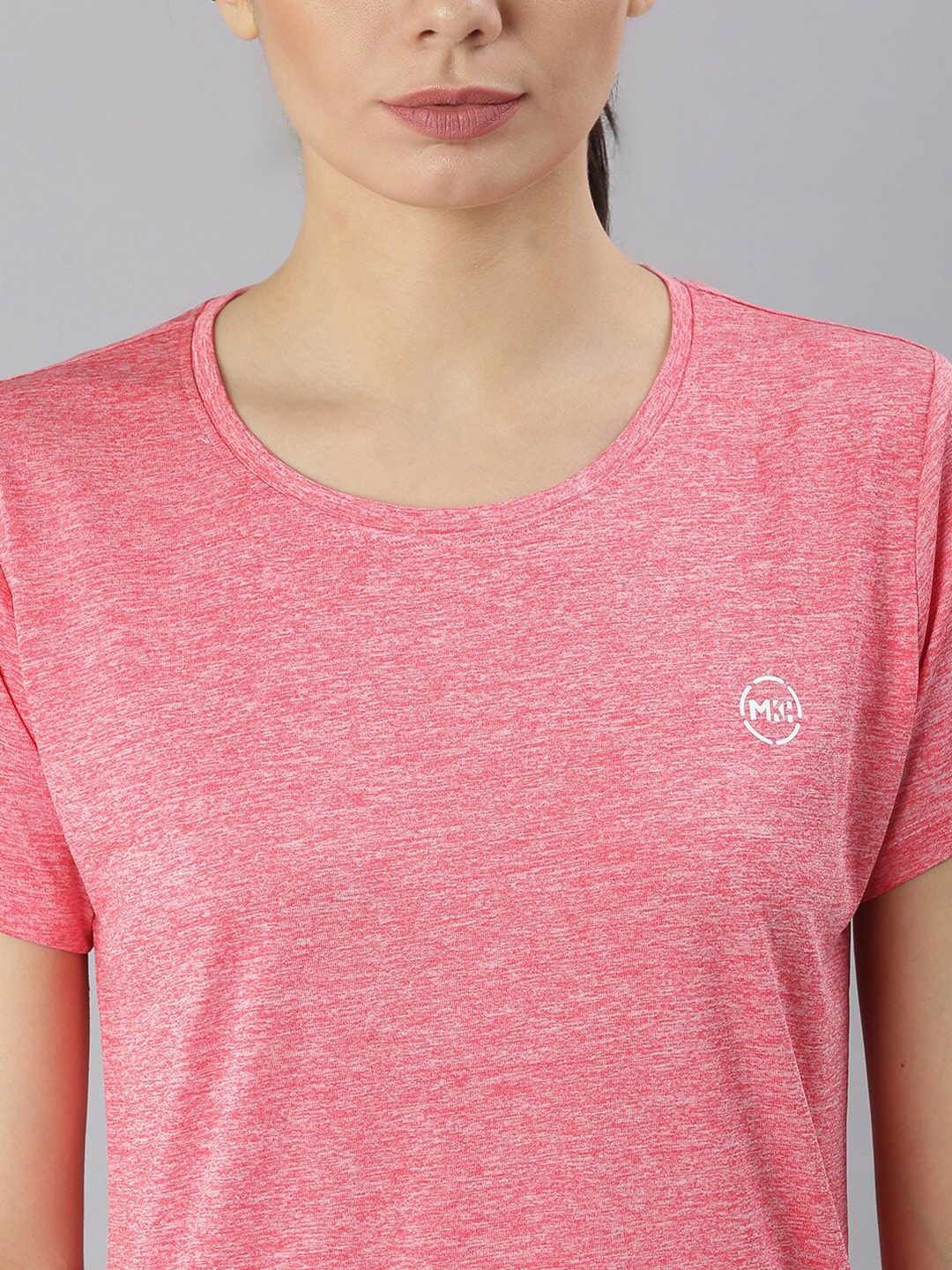 MKH Women Coral Dri-FIT Sports T-shirt
