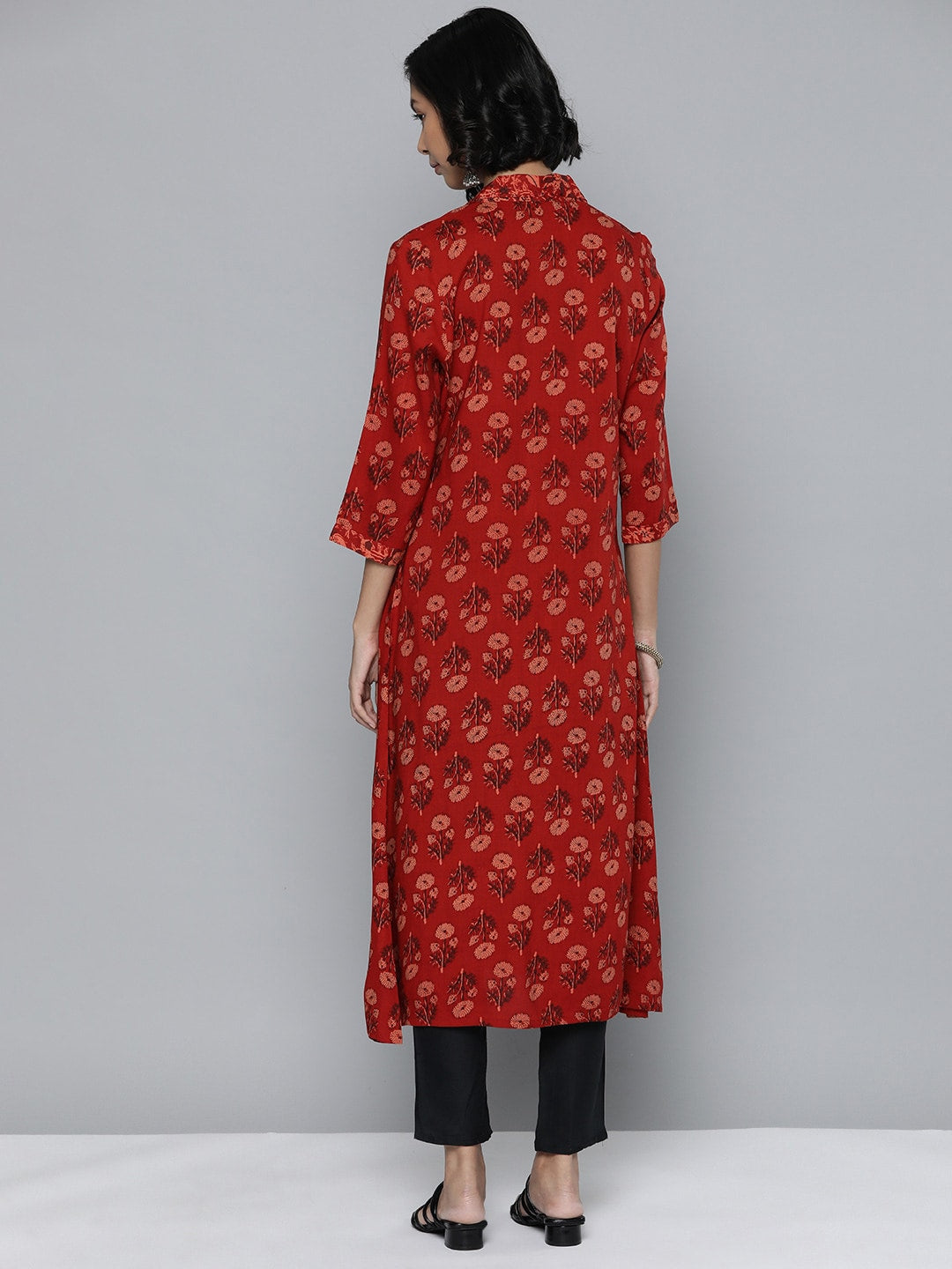 HERE&NOW Ethnic Motifs Printed A-Line Kurta