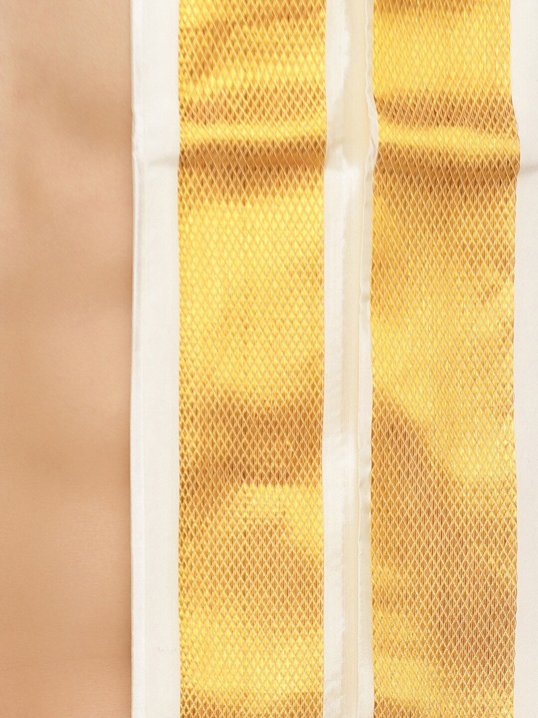 Sethukrishna Men Cream-Coloured Solid Dhoti