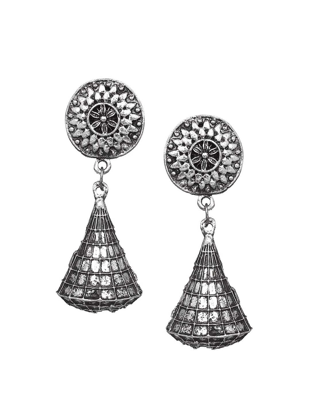 Cardinal Silver-Toned Oxidised Women Jewellery Set