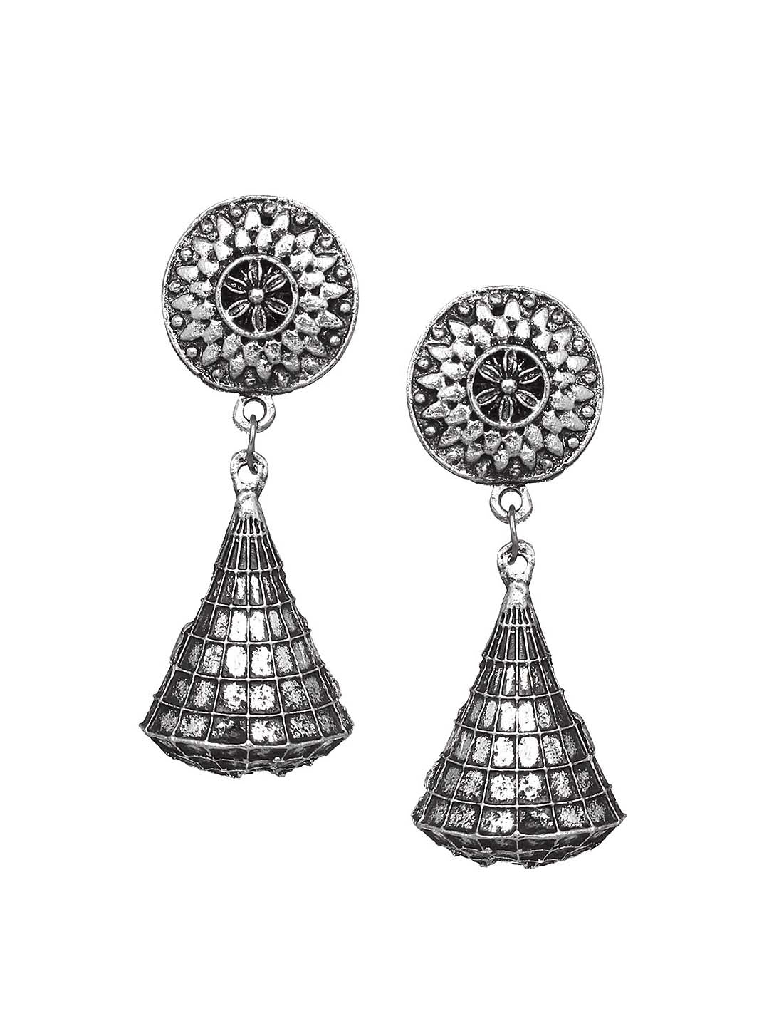 Cardinal Silver-Toned Oxidised Women Jewellery Set