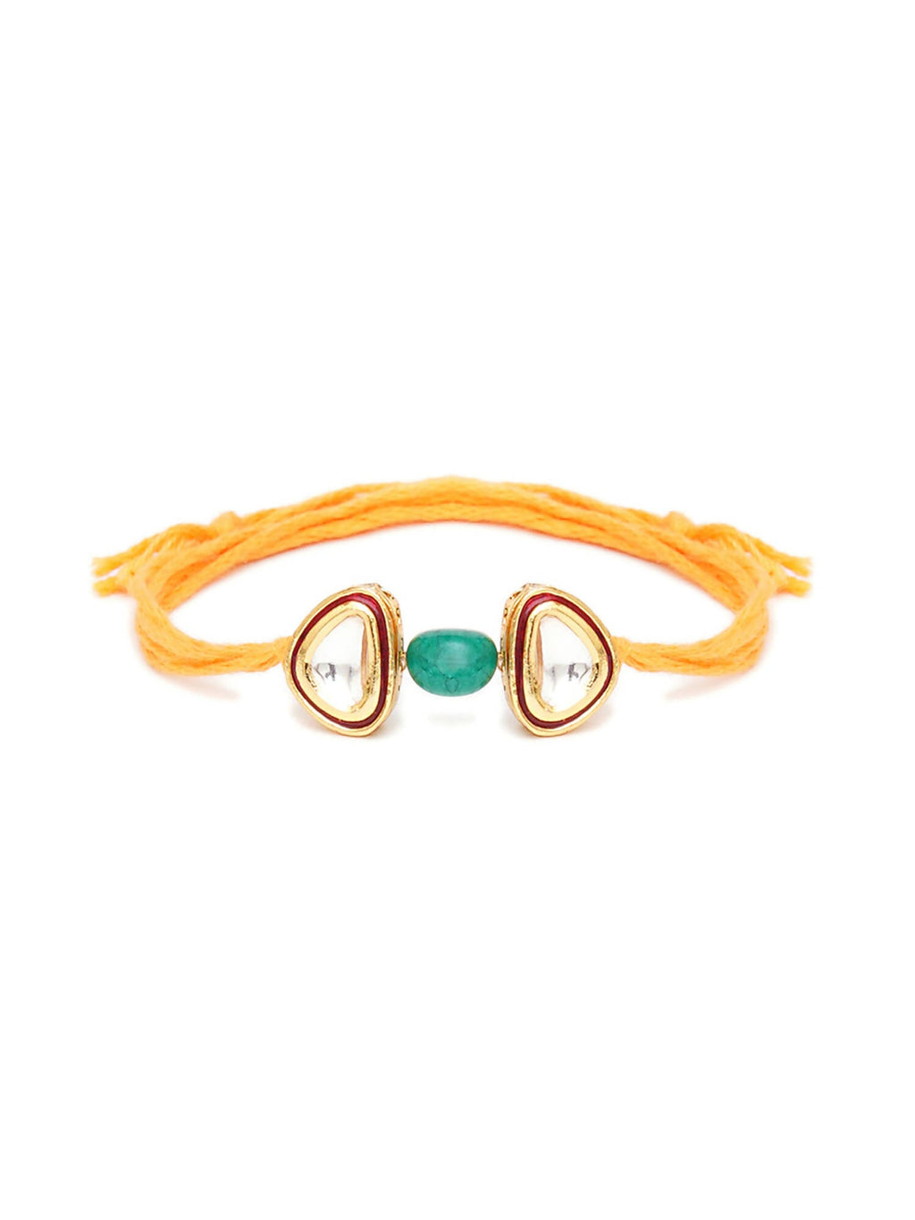 Designer kundan Rakhi - Ruby Raang