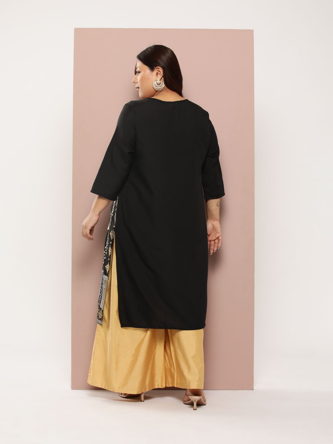 Sztori Plus Size Ethnic Motifs Print Kurta