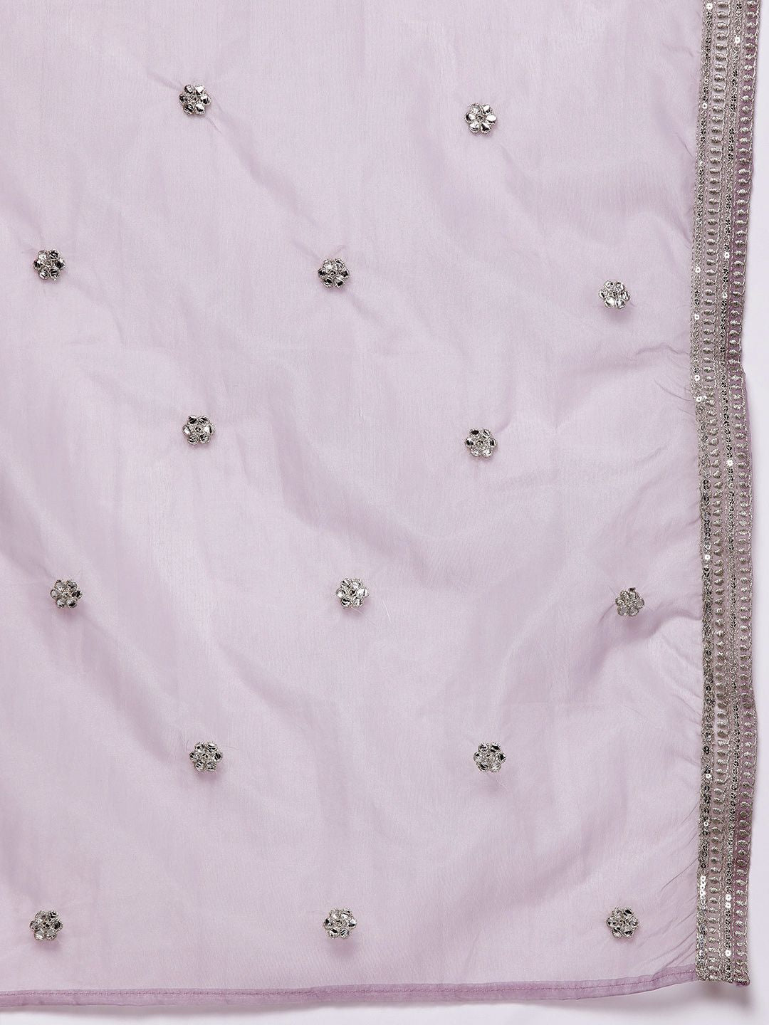 Indo Era Plus Size Embroidered Regular Sequinned Kurta with Trousers & With Dupatta