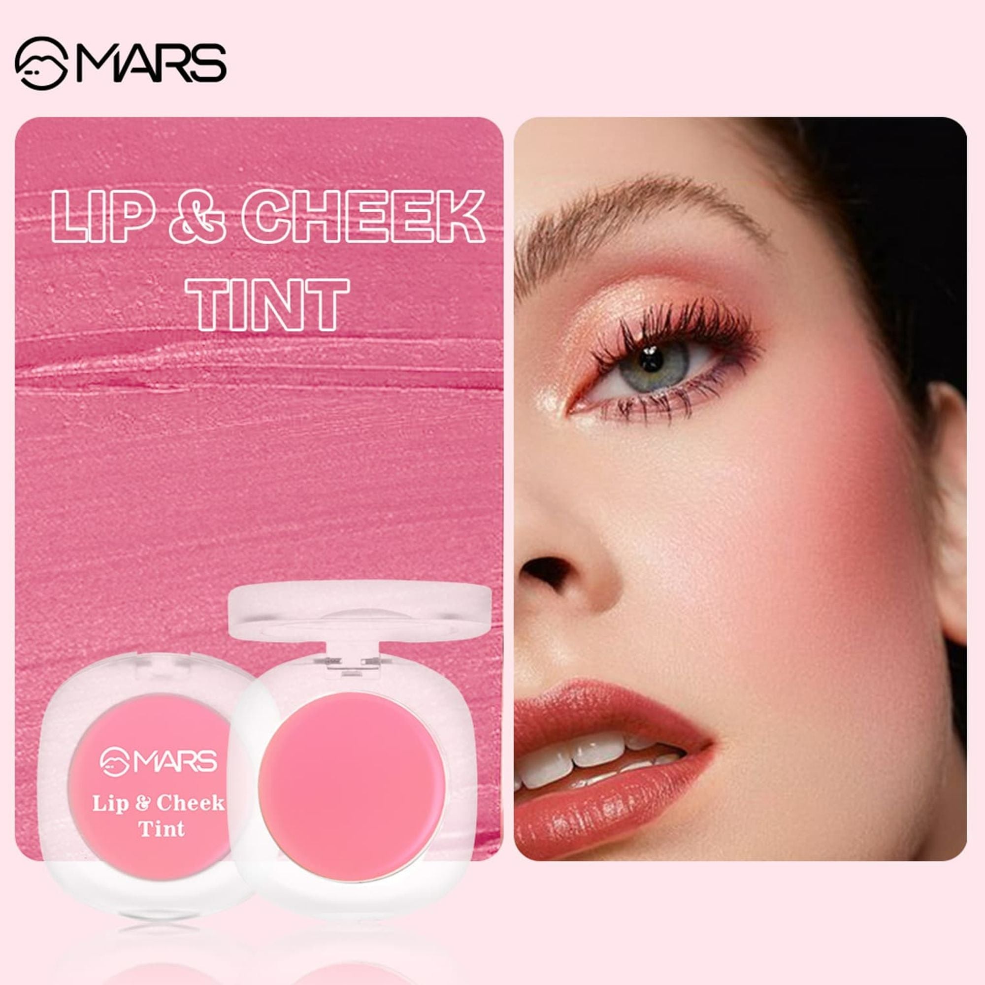 MARS Cosmetics Lip & Cheek Tint for Bold Pop Color - 01-Dusty Rose