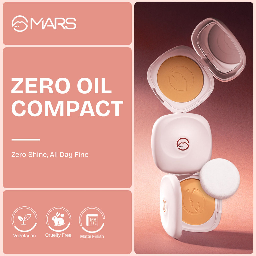 MARS Cosmetics Zero Oil Compact Powder - 04-Medium Beige