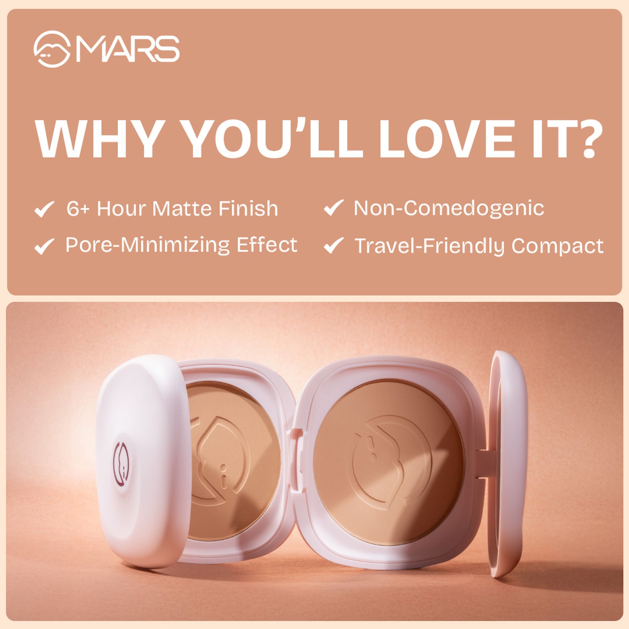 MARS Cosmetics Zero Oil Compact Powder - 07-Mocha