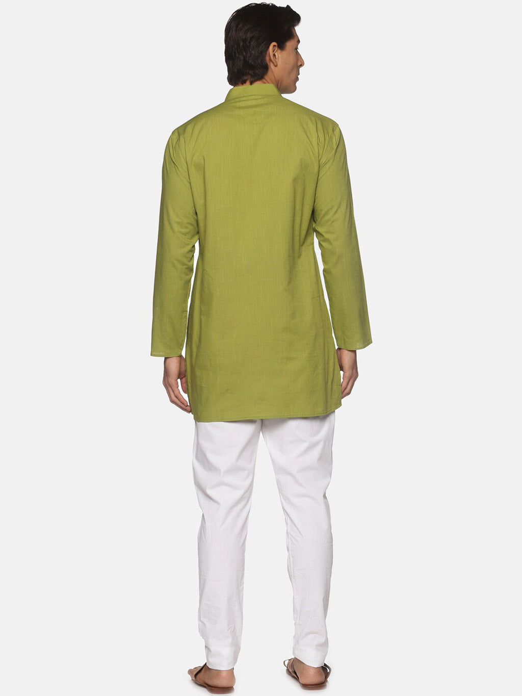 Sethukrishna Men Green Pure Cotton Kurta with Pyjamas
