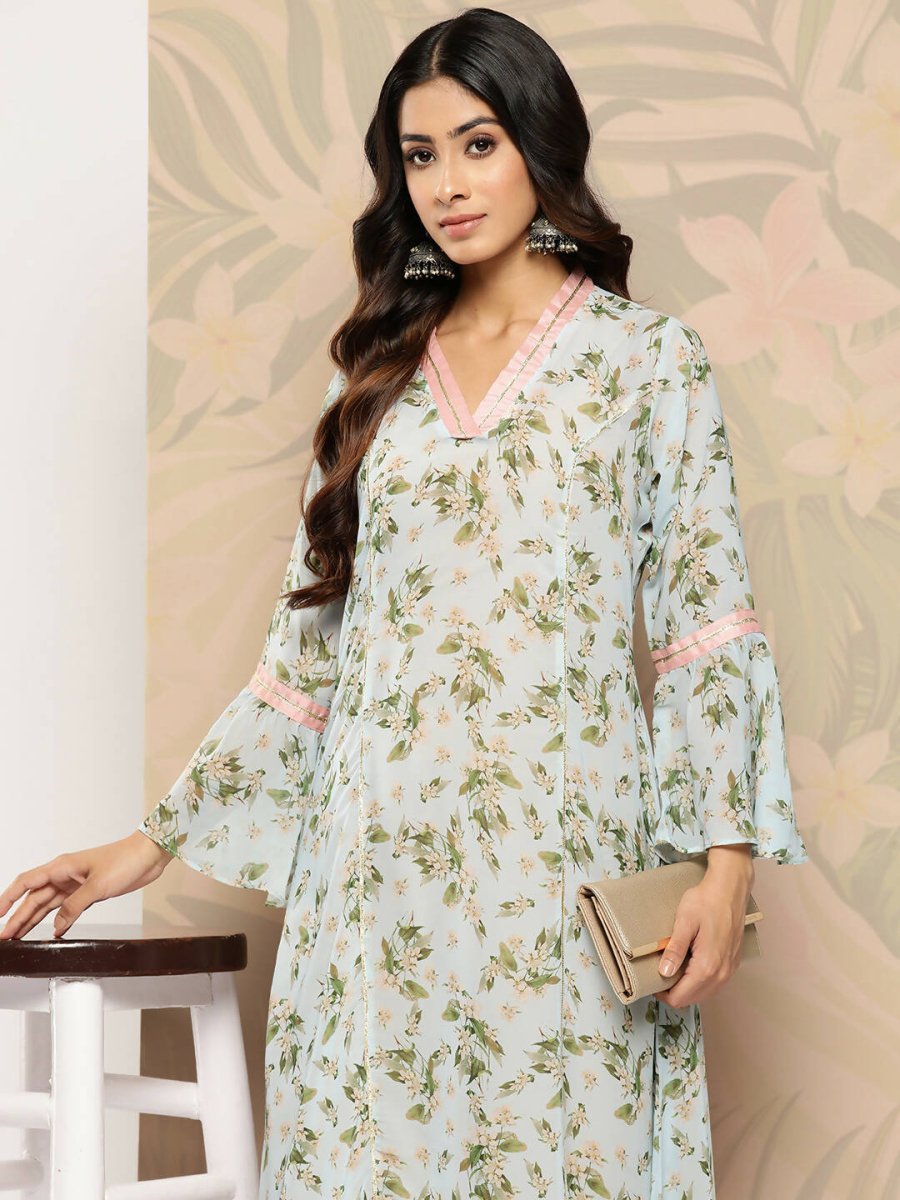 Ahalyaa Women's Traditional wear Kurta - Sky Blue