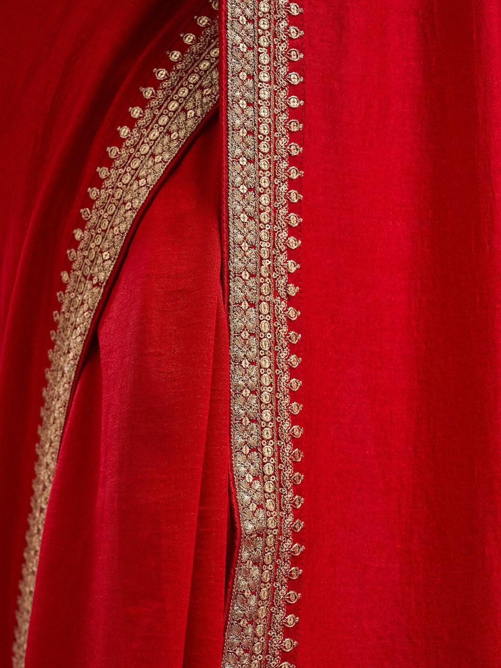 kasee Solid Embroidered Pure Silk Saree