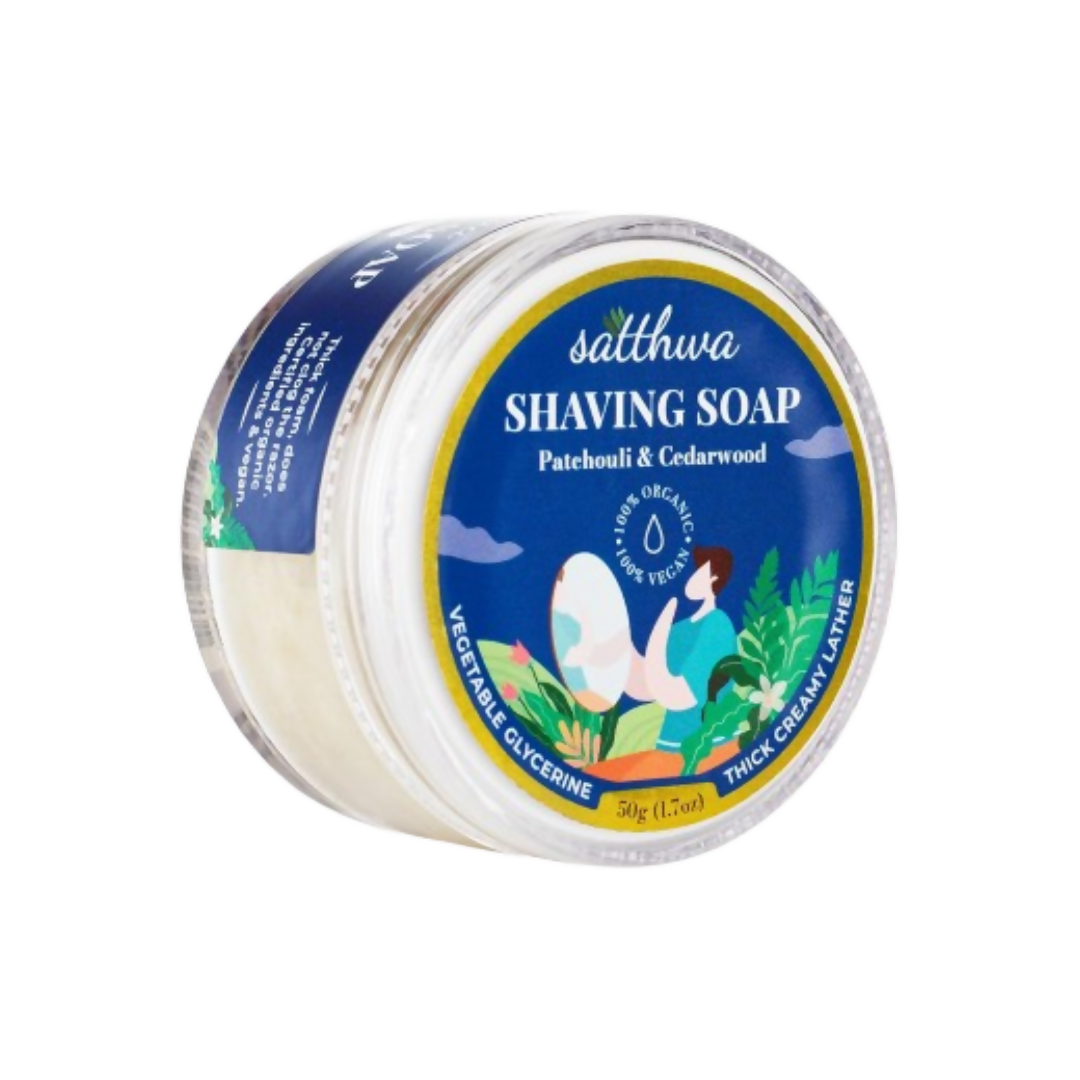 Satthwa Shaving Soap infused With Patchouli & Cedarwood