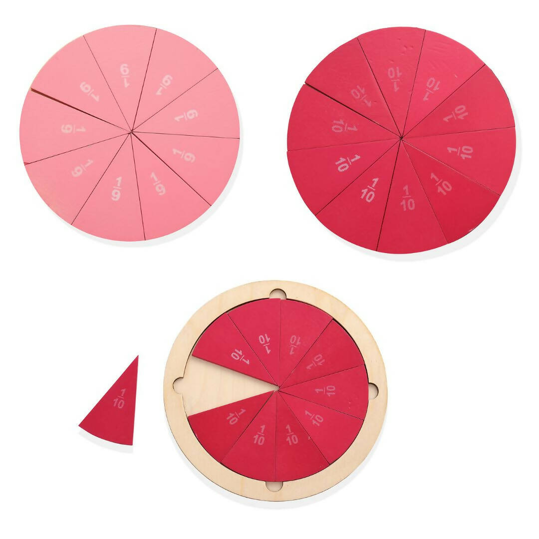 Nesta Toys Fraction Puzzle - Montessori Puzzle (57 Pcs)