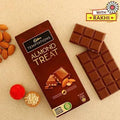 Sleek American Diamond Rakhi And Almond Treat Chocolate