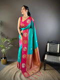 Joban Fashion Pink Butti Banarasi Silk Sarees