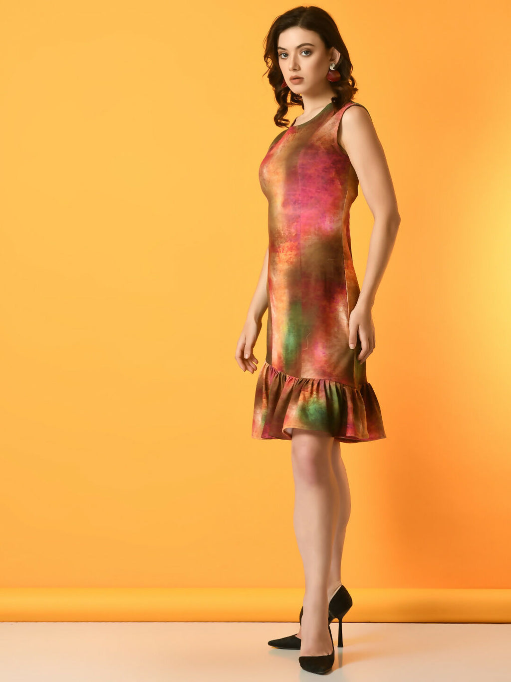 Myshka Women's Multi Printed Party Dress