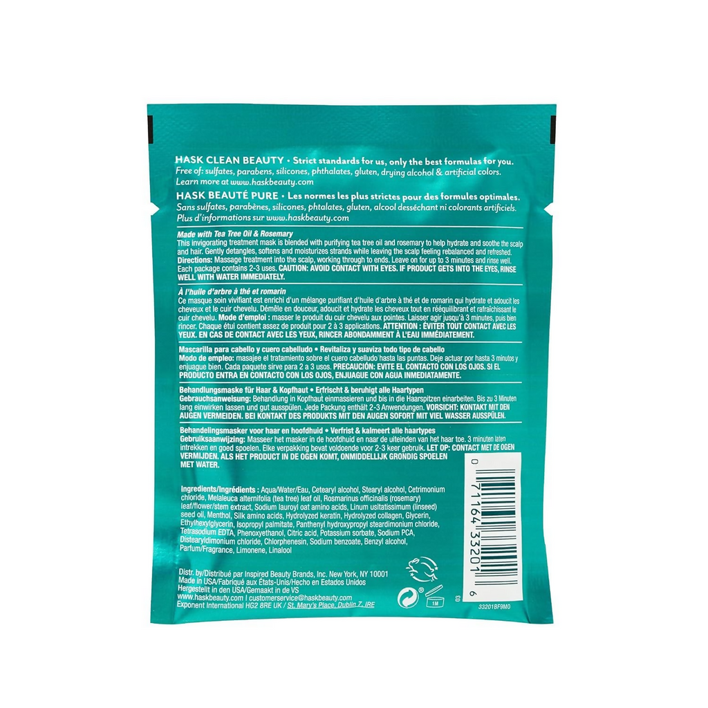 HASK Tea Tree Oil & Rosemary Hair & Scalp Treatment Mask