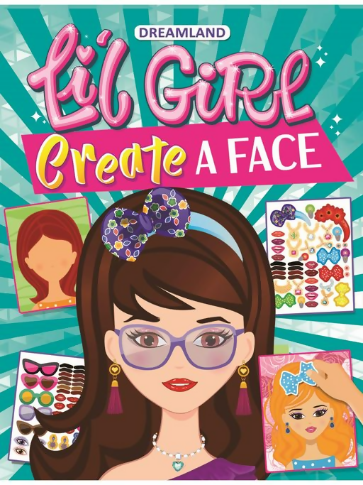 Dreamland Publications Lil Girl Create A Face-Activity Book For Kids