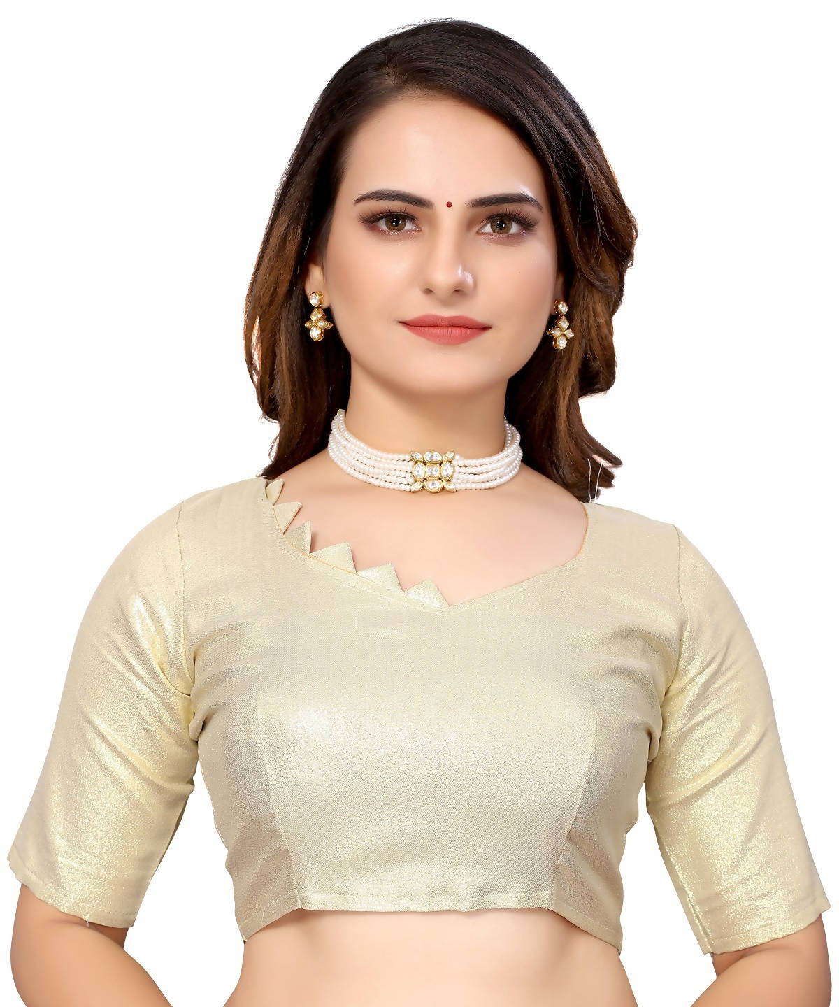 Vamika Ethnic Fire Green Jari Work Chiffon Saree