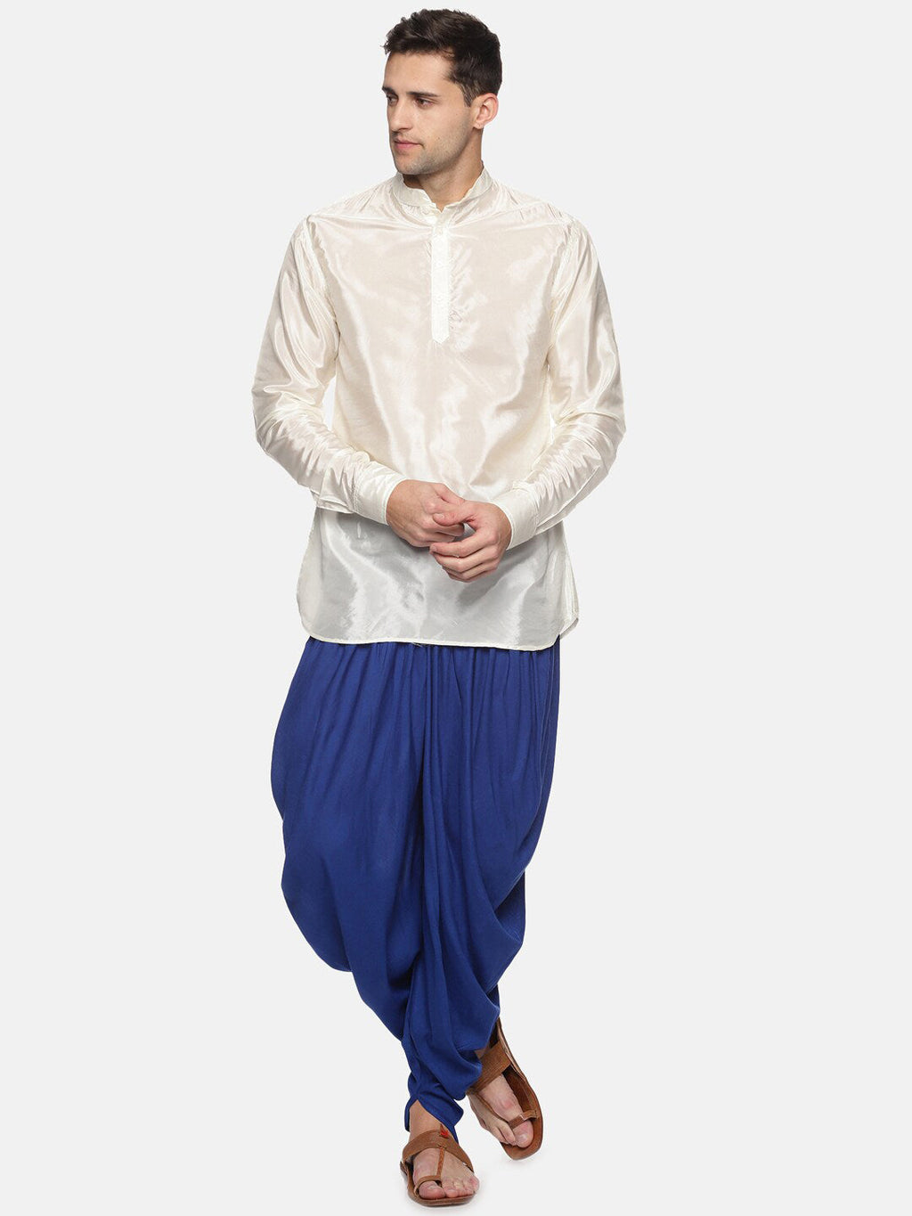 Sethukrishna Men Navy Blue Solid Dhoti Pant