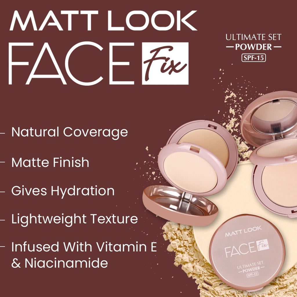 Matt Look Face Fix Ultimate Set Compact Powder - Vanilla Cream