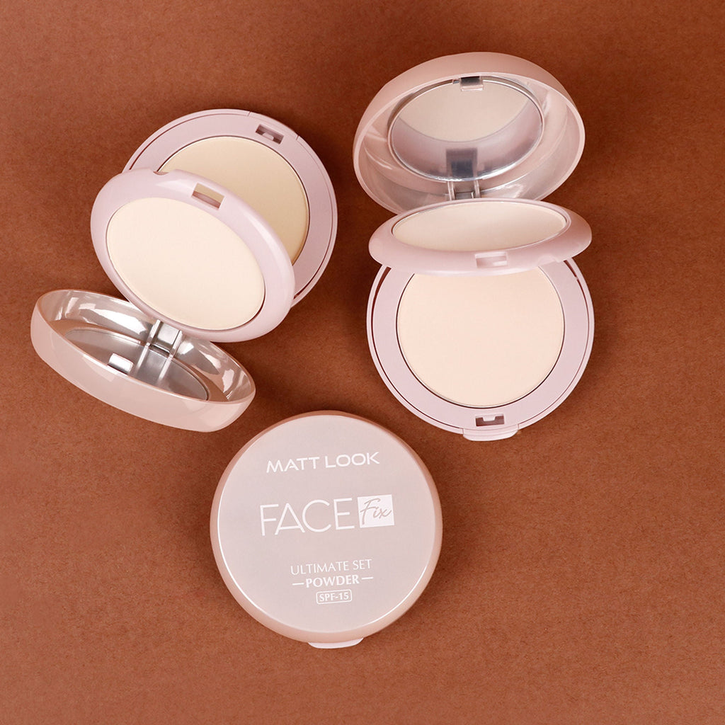 Matt Look Face Fix Ultimate Set Compact Powder - Natural Nude