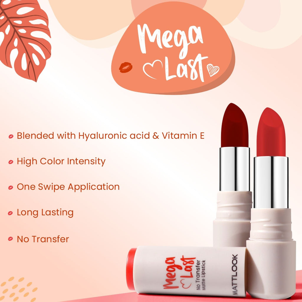 Matt Look Mega Last No Transfer Matte Lipstick - Blush Pink