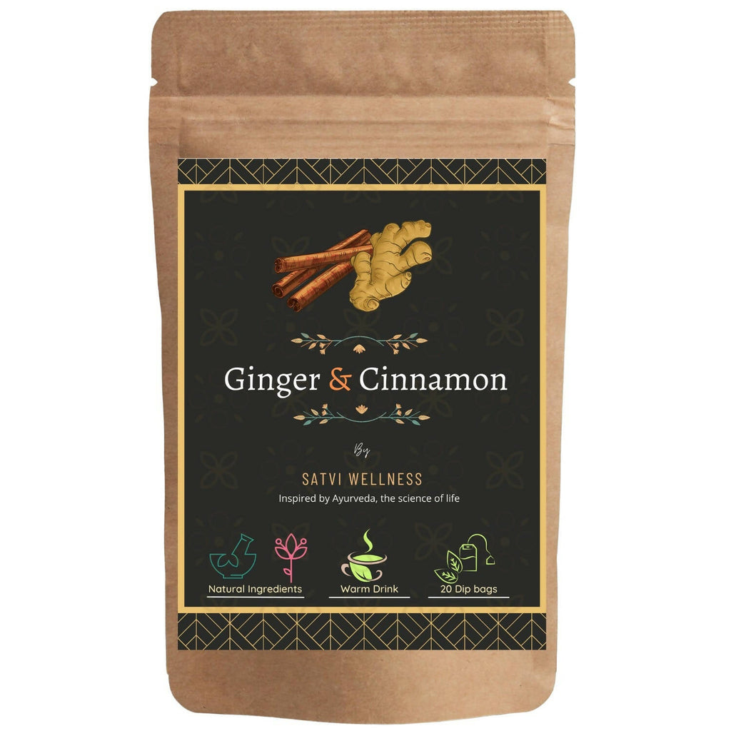 Satvi Wellness Ginger Cinnamon Tea | Herbal Tea