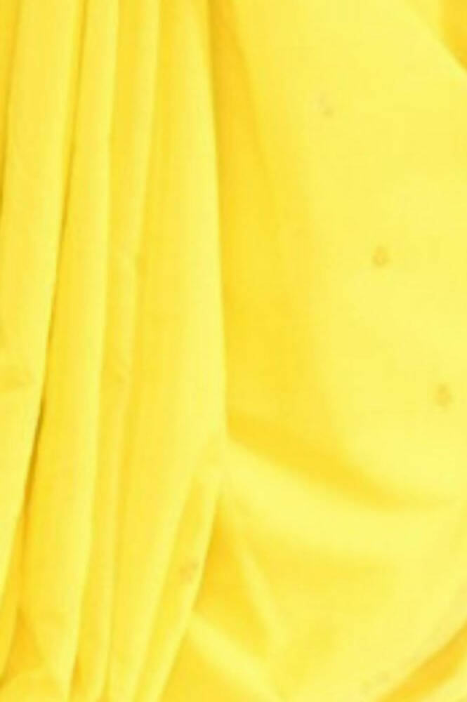 Very Much Indian Handloom Pure Cotton Paithani-Lime Yellow